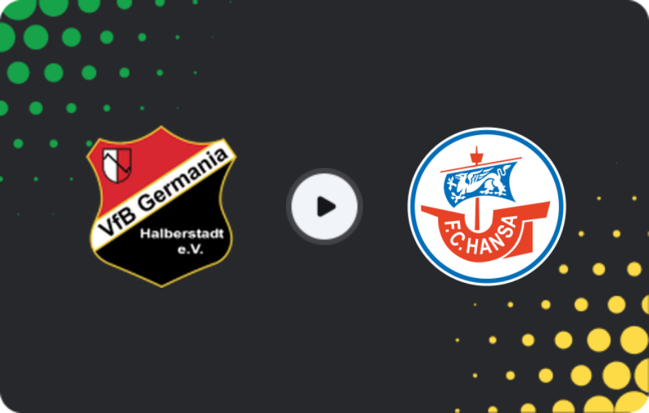 Where to watch Germania Halberstadt — Hansa Rostock II, Friendlies Clubs, 07.02.2026