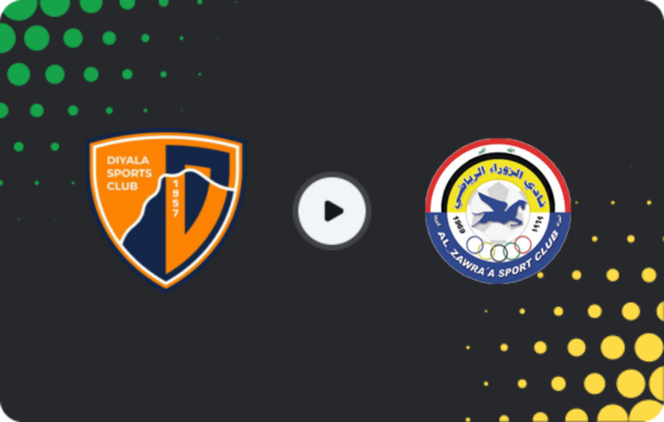 Where to watch Diyala — Al Zawra'a, Stars League, 13.01.2026