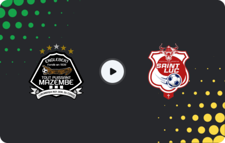 Where to watch TP Mazembe — Saint-Luc, Ligue 1, 18.01.2026