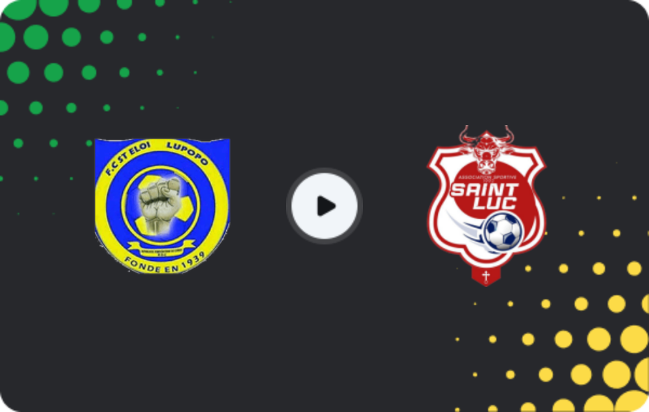 Where to watch Saint Eloi Lupopo — Saint-Luc, Ligue 1, 21.01.2026