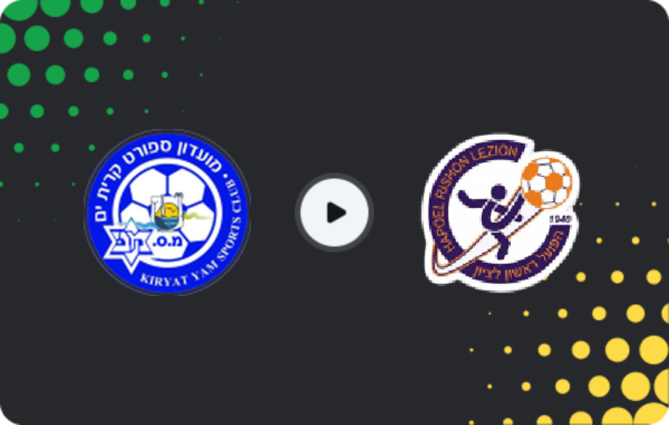 Where to watch Kiryat Yam SC — Hapoel Rishon LeZion, Liga Leumit, 23.01.2026