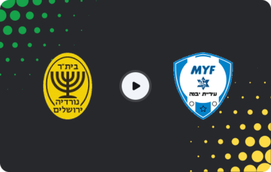 Where to watch Nordia Jerusalem — Maccabi Yavne, Liga Alef, 23.01.2026