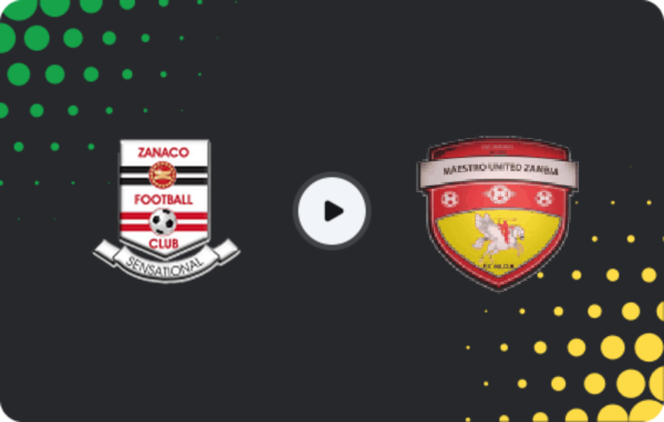 Where to watch Zanaco — Man Utd Zambia Academy, Super League, 24.01.2026