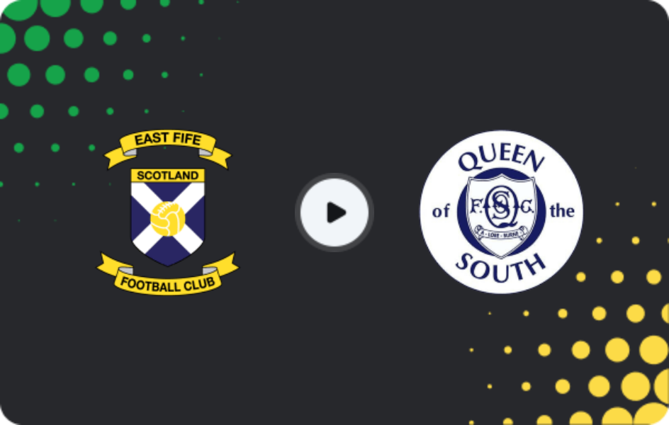 Where to watch East Fife — Queen of the South, League One, 24.01.2026