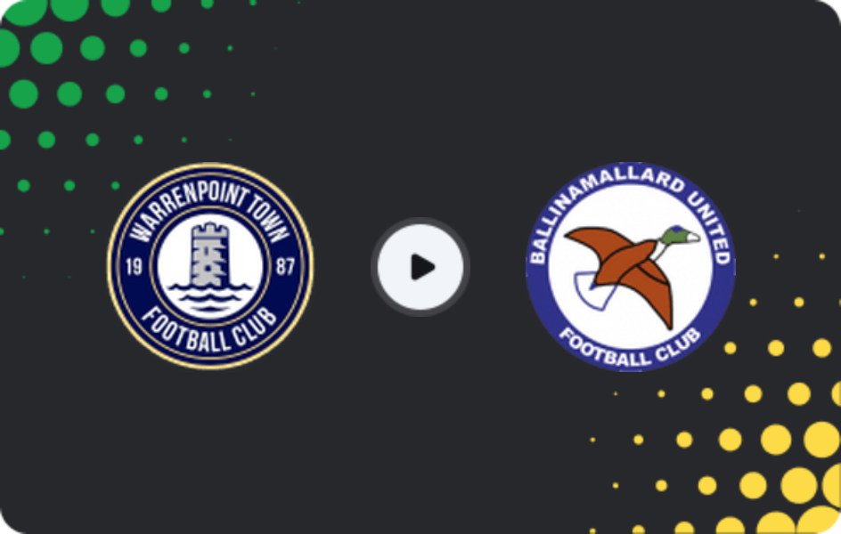 Where to watch Warrenpoint Town — Ballinamallard United, Championship, 24.01.2026