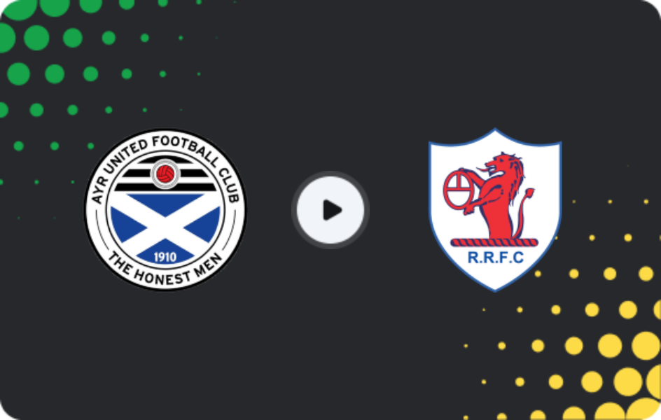 Where to watch Ayr Utd — Raith Rovers, Championship, 31.01.2026