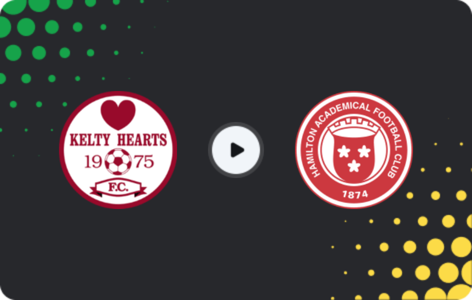 Where to watch Kelty Hearts — Hamilton Academical, League One, 31.01.2026