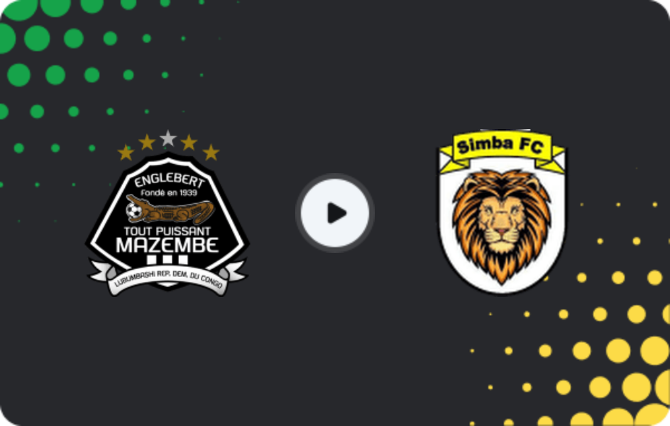 Where to watch TP Mazembe — Simba, Ligue 1, 01.02.2026