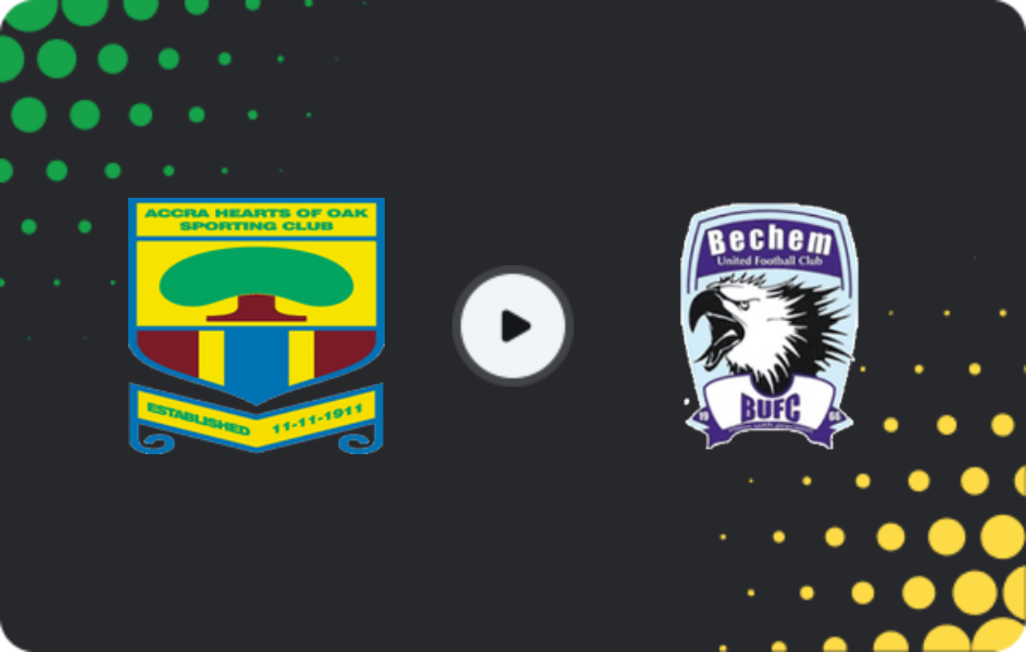 Where to watch Hearts of Oak — Bechem United, Premier League, 01.02.2026