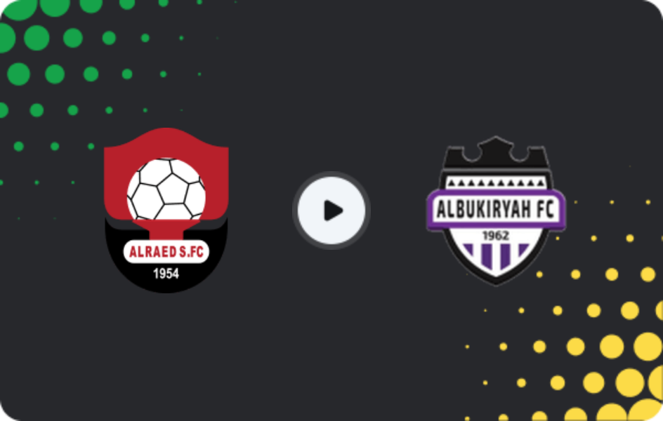 Where to watch Al-Raed — Al Bukayriyah, Division 1, 02.02.2026
