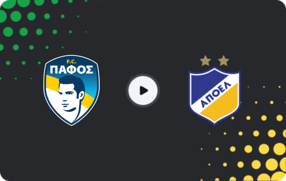 Where to watch Pafos — Apoel Nicosia, 1. Division, 04.02.2026