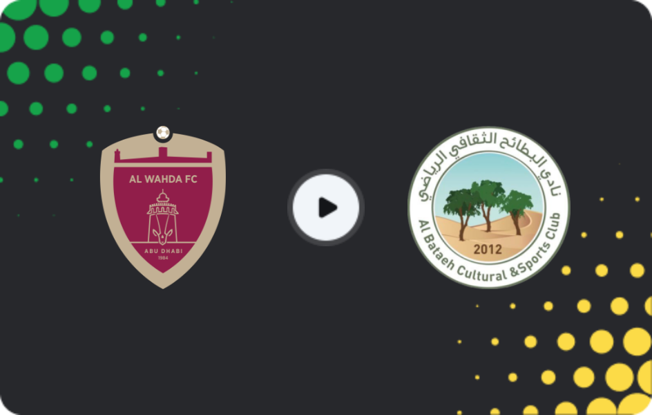 Where to watch Al Wahda FC — Al Bataeh, Pro League, 05.02.2026