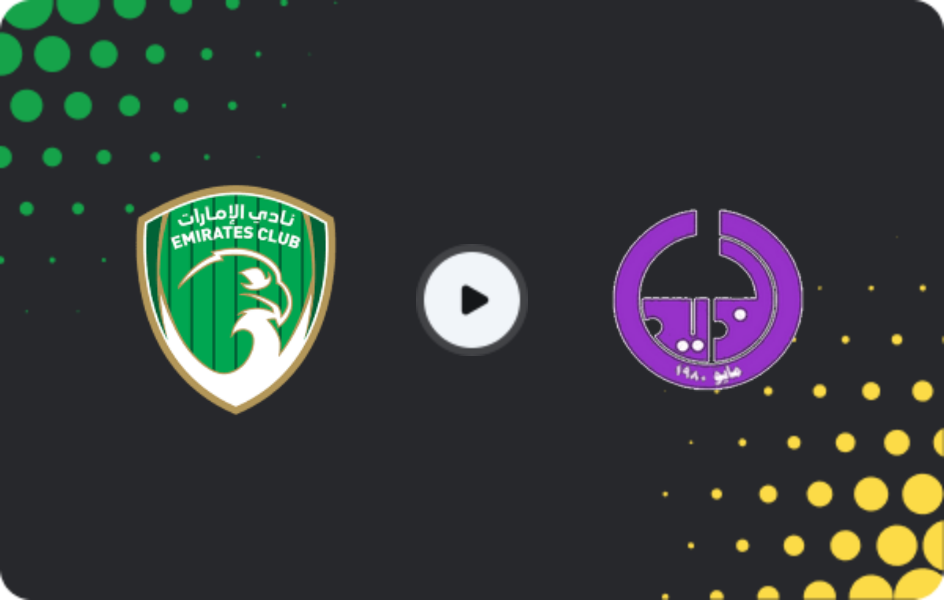 Where to watch Emirates Club — Al Thaid, First Division, 07.02.2026