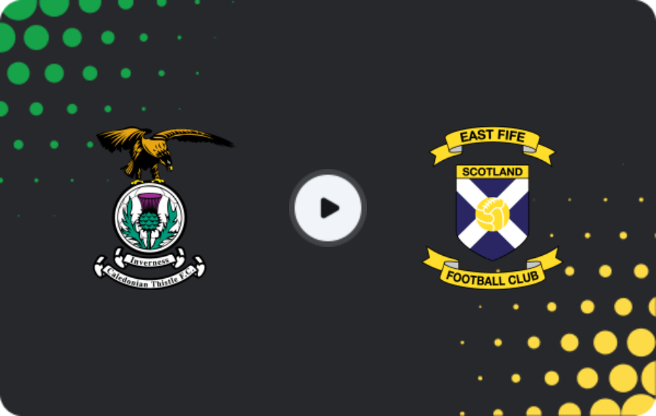 Where to watch Inverness CT — East Fife, League One, 07.02.2026