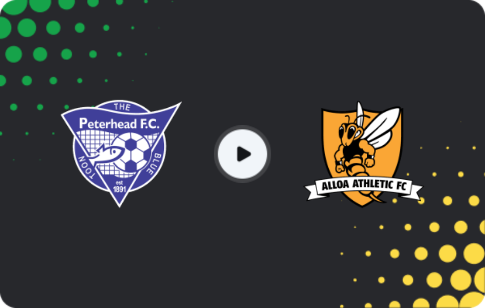 Where to watch Peterhead — Alloa Athletic, League One, 07.02.2026