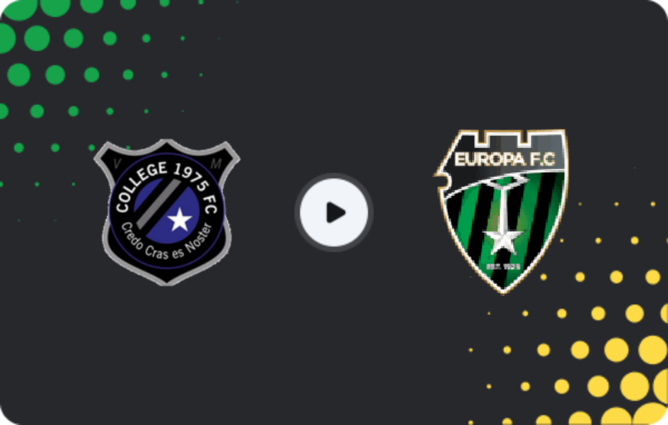 Where to watch College 1975 — Europa, Premier Division, 07.02.2026