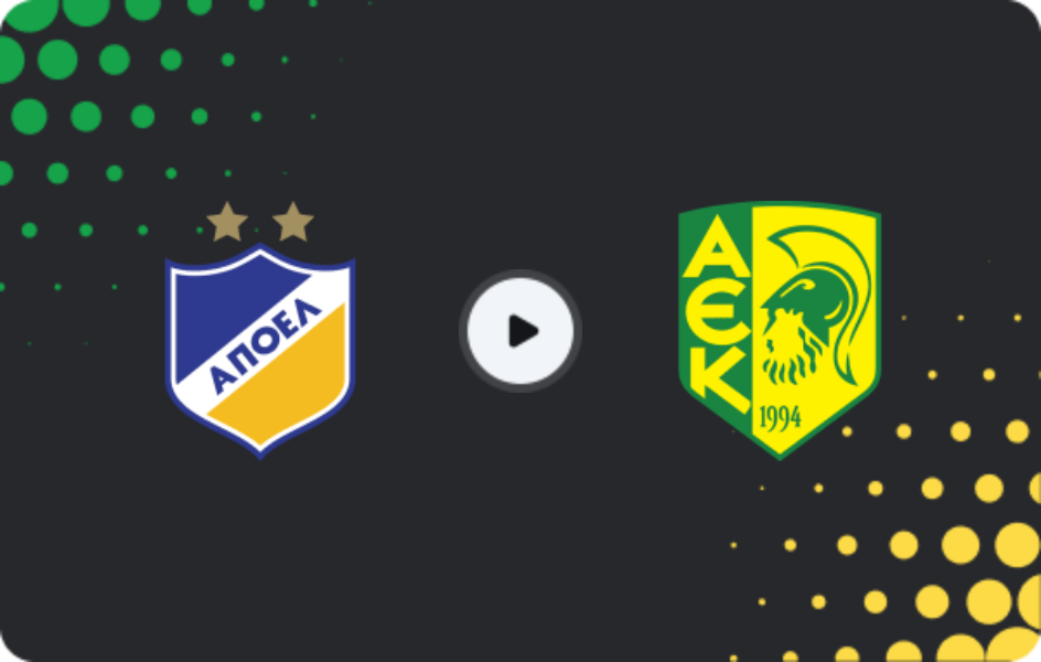 Where to watch Apoel Nicosia — AEK Larnaca, 1. Division, 07.02.2026