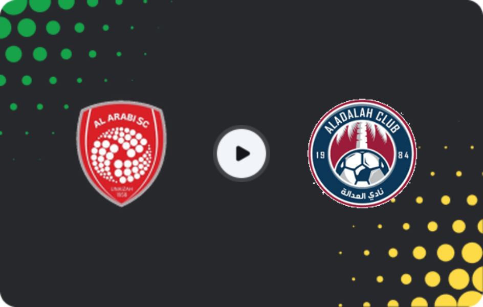 Where to watch Al Arabi SC — Al-Adalah, Division 1, 08.02.2026