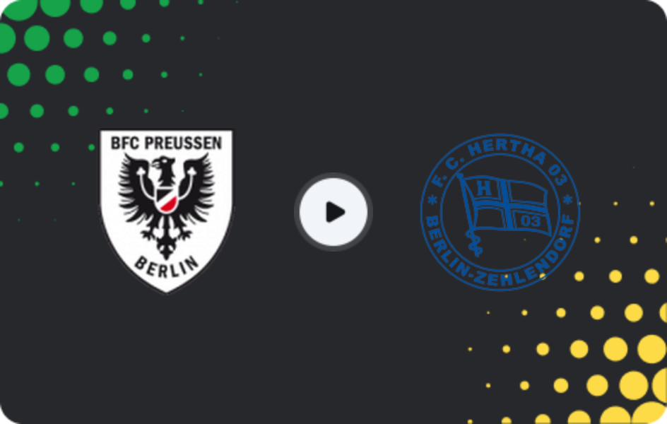 Where to watch BFC Preussen — Hertha Zehlendorf, Regionalliga - Nordost, 11.02.2026