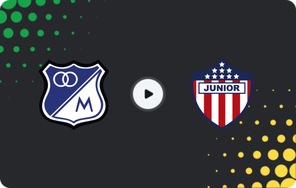 Where to watch Millonarios — Junior Barranquilla, Primera A, 26.01.2026