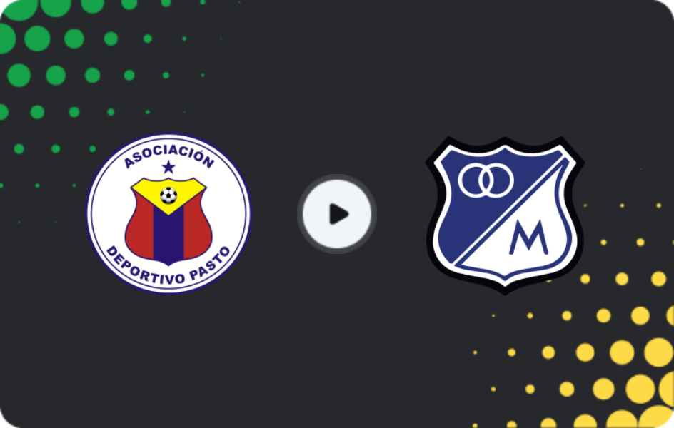 Where to watch Deportivo Pasto — Millonarios, Primera A, 29.01.2026