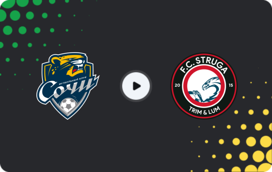 Where to watch FC Sochi — Struga, Friendlies Clubs, 30.01.2026