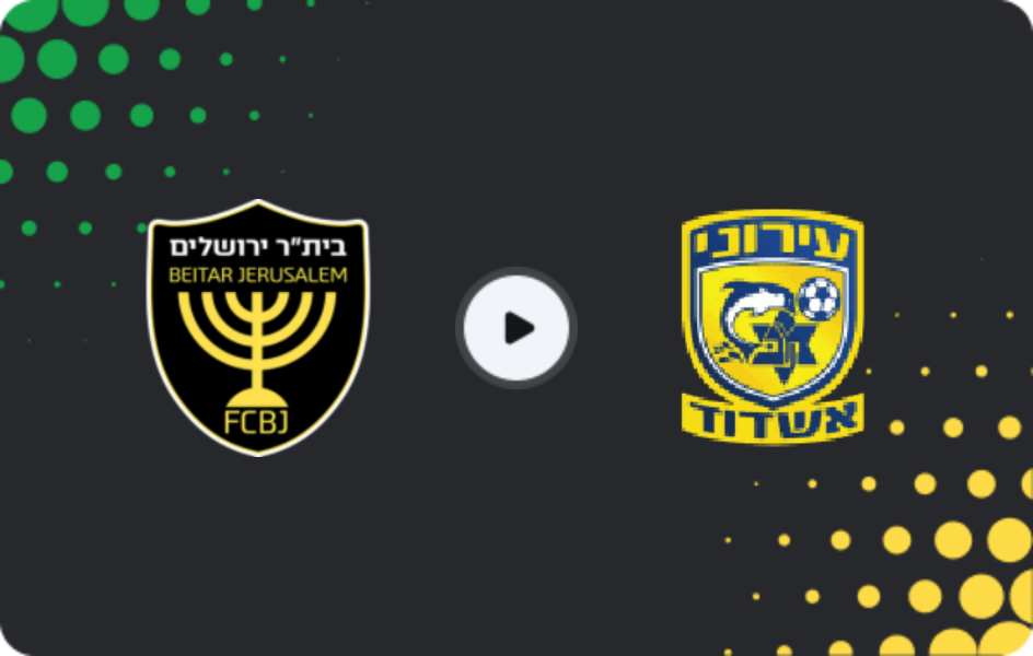 Where to watch FC Jerusalem — Maccabi Ashdod, Liga Alef, 13.02.2026