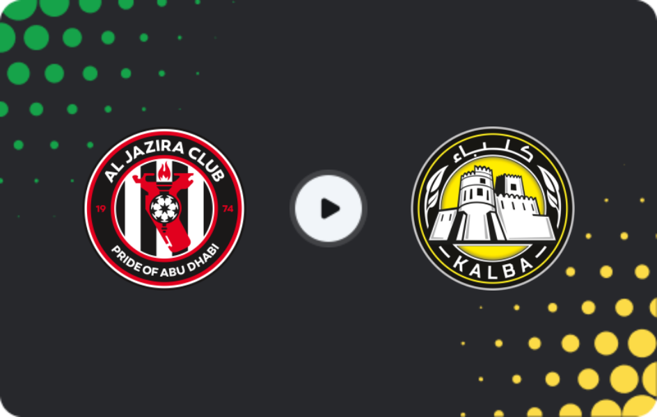 Where to watch Al-Jazira — Al-Ittihad Kalba, Pro League, 13.02.2026