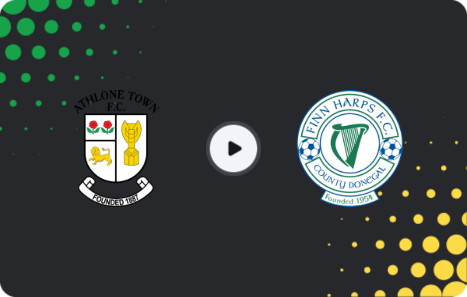 Where to watch Athlone Town — Finn Harps, First Division, 13.02.2026