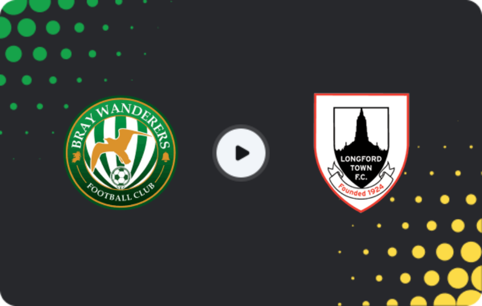 Where to watch Bray Wanderers — Longford Town, First Division, 13.02.2026