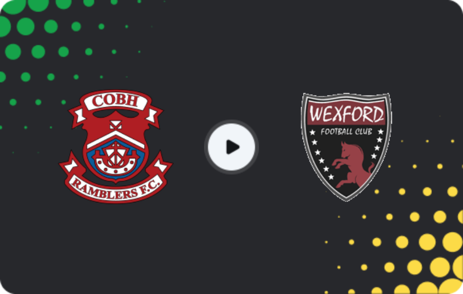 Where to watch Cobh Ramblers — Wexford, First Division, 13.02.2026