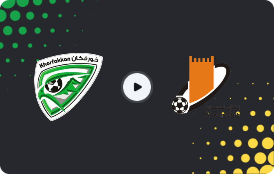 Where to watch Khor Fakkan — Ajman, Pro League, 14.02.2026
