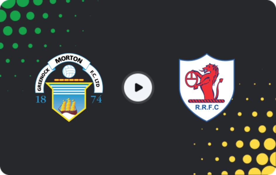 Where to watch Morton — Raith Rovers, Championship, 14.02.2026