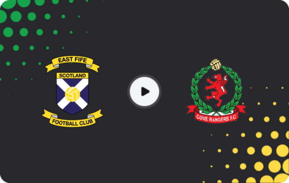 Where to watch East Fife — Cove Rangers, League One, 14.02.2026