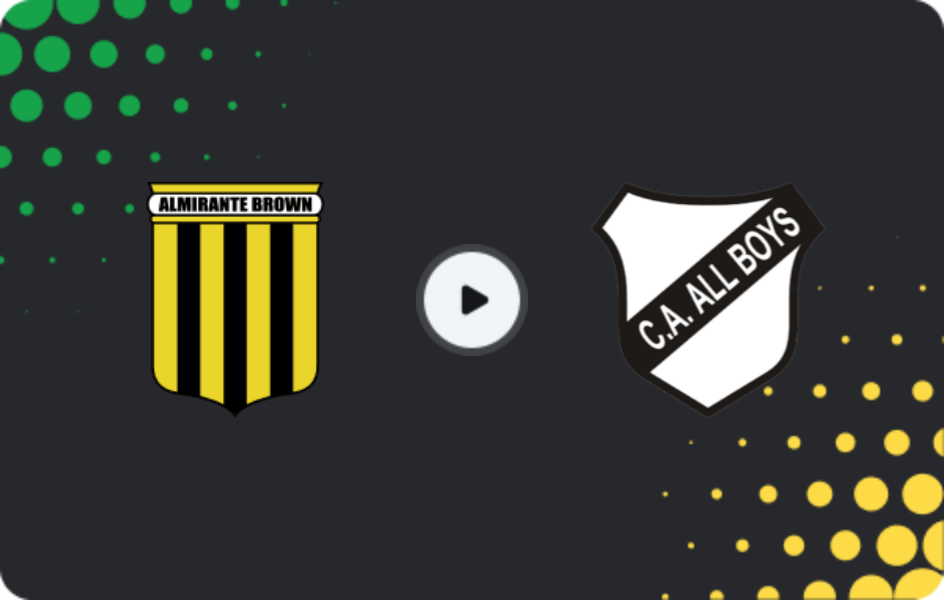 Where to watch Almirante Brown — All Boys, Primera Nacional, 14.02.2026