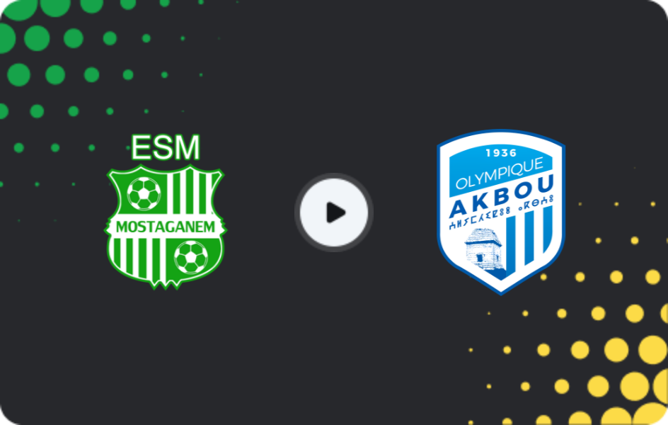 Where to watch Mostaganem — Olympique Akbou, Ligue 1, 23.01.2026