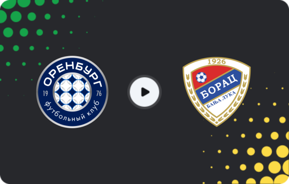 Where to watch FC Orenburg — Borac Banja Luka, Friendlies Clubs, 24.01.2026