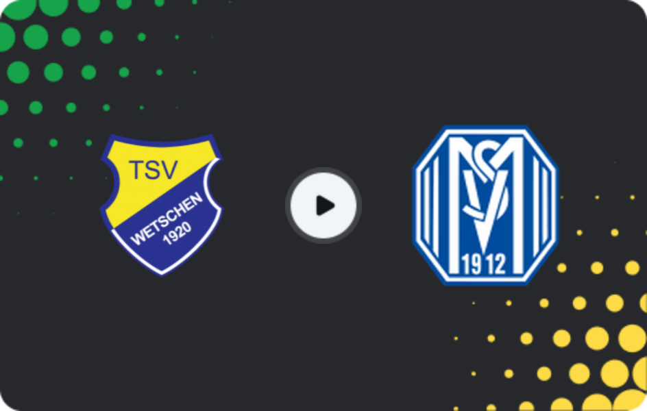 Where to watch Wetschen — Meppen II, Oberliga - Niedersachsen, 14.02.2026