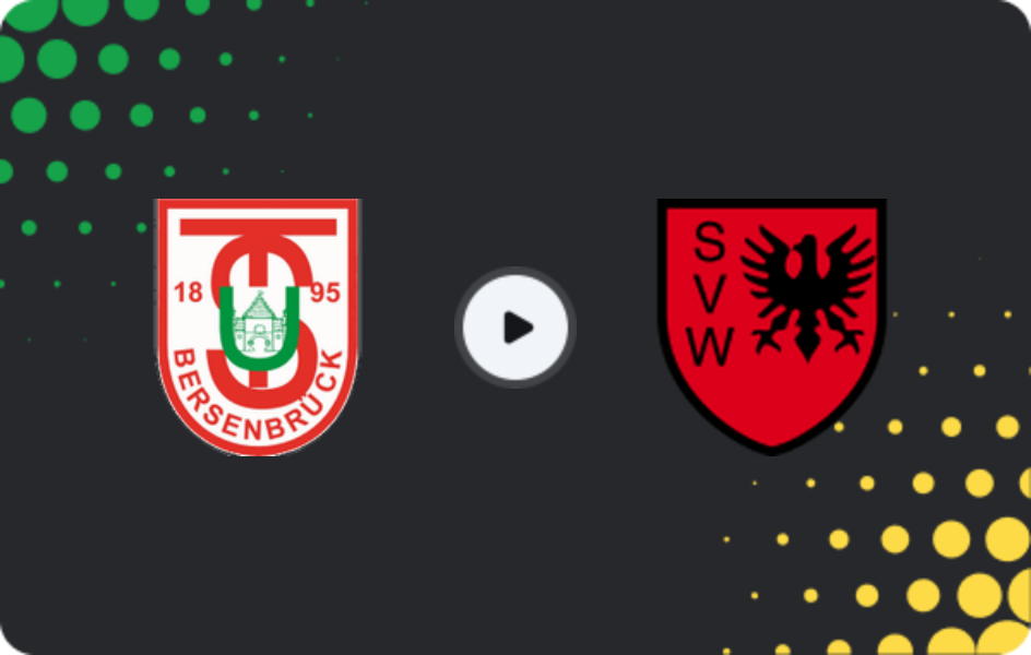 Where to watch Bersenbrück — Wilhelmshaven, Oberliga - Niedersachsen, 29.04.2026