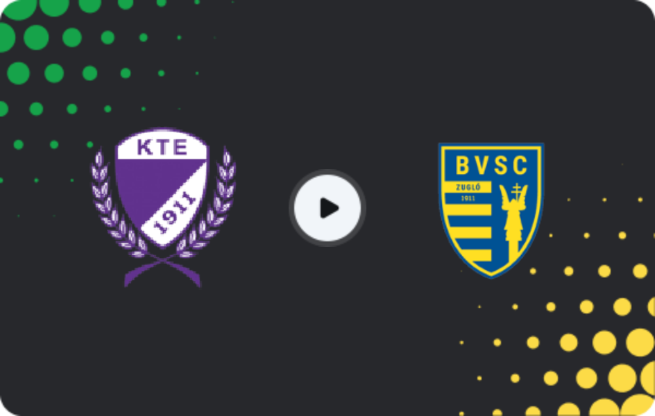 Where to watch Kecskeméti TE — BVSC, NB II, 15.02.2026