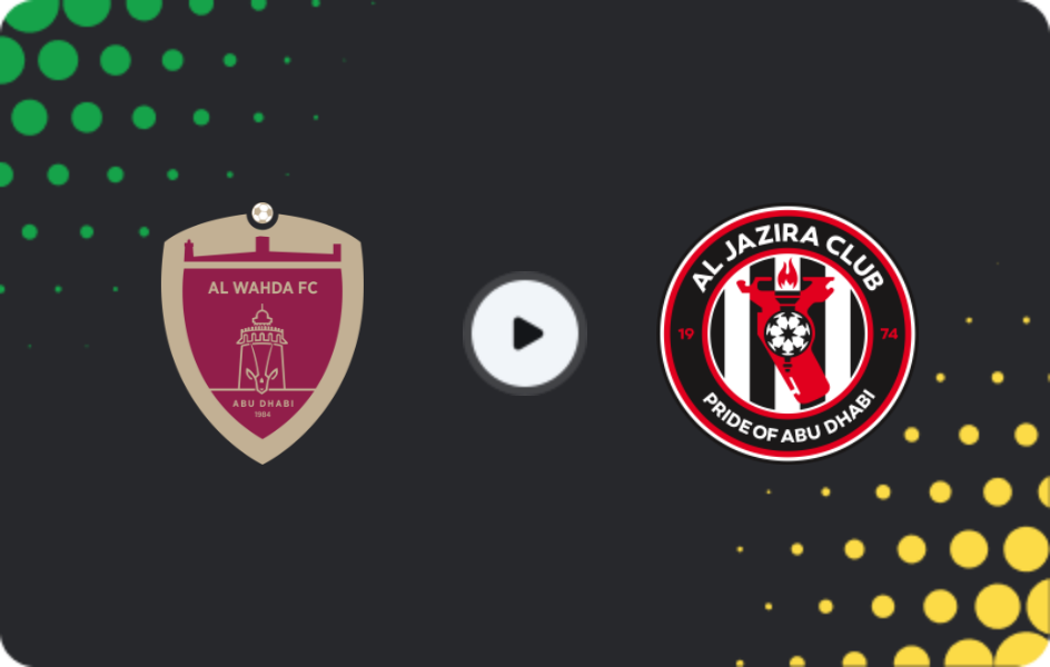 Where to watch Al Wahda FC — Al-Jazira, Pro League, 20.02.2026
