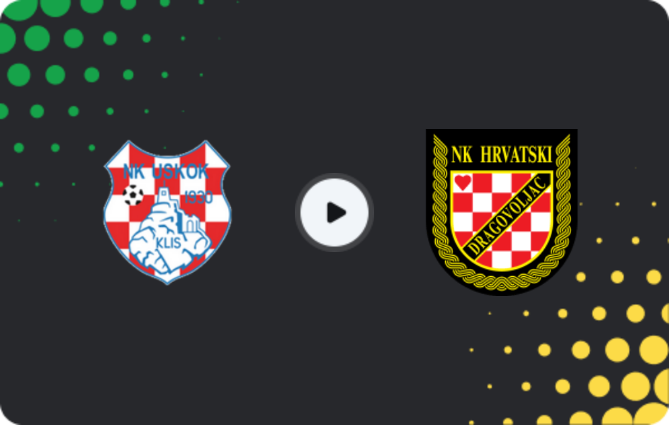 Where to watch Uskok Klis — Hrvatski Dragovoljac, Second NL, 21.02.2026