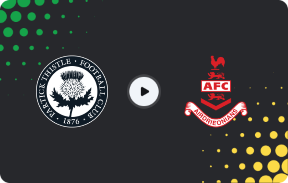 Where to watch Partick — Airdrie United, Championship, 21.02.2026