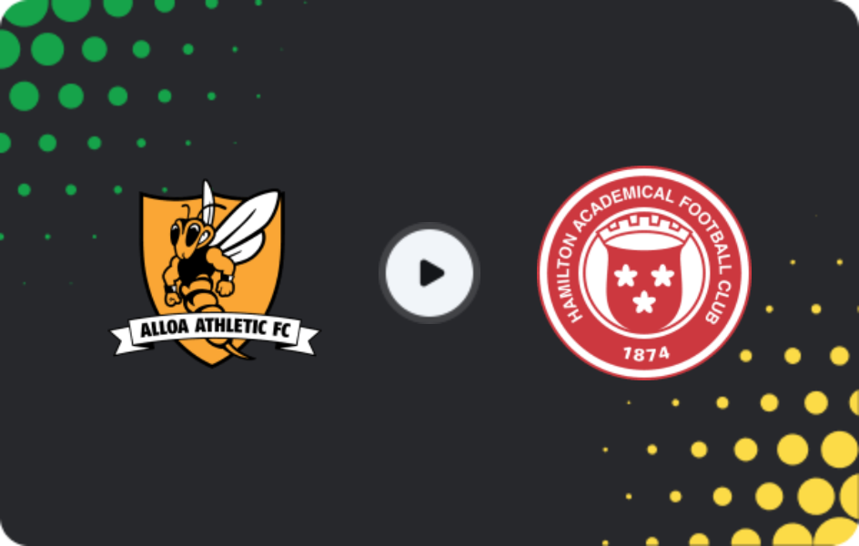 Where to watch Alloa Athletic — Hamilton Academical, League One, 21.02.2026