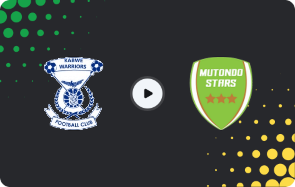 Where to watch Kabwe Warriors — Mutondo Stars, Super League, 25.02.2026