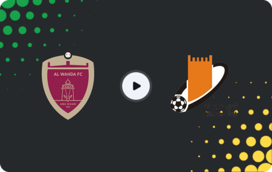 Where to watch Al Wahda FC — Ajman, Pro League, 25.02.2026