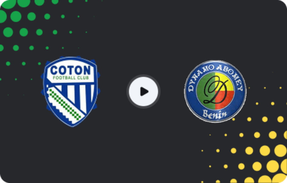 Where to watch Coton Sport Ouidah — Dynamo Abomey, Championnat National, 01.02.2026