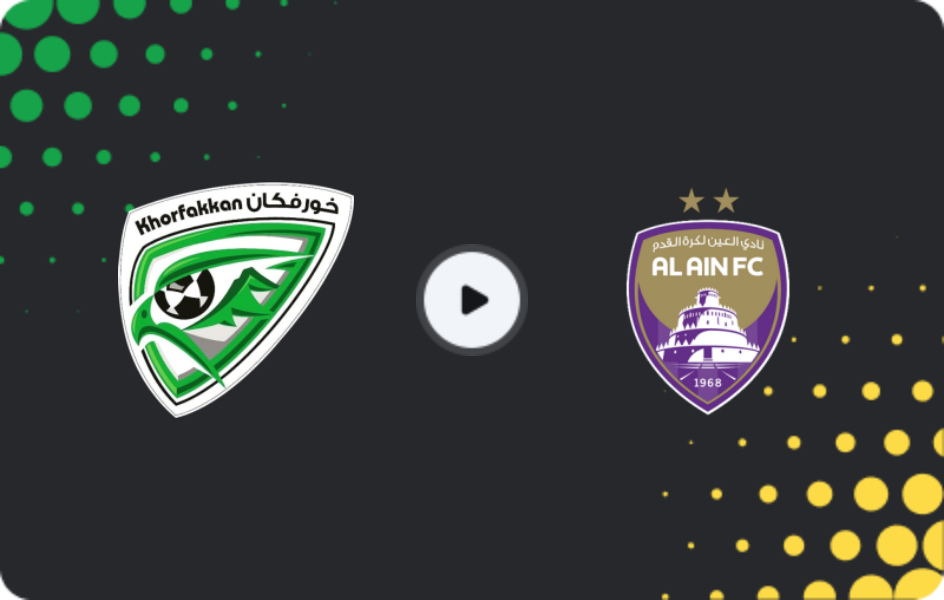 Where to watch Khor Fakkan — Al Ain, Pro League, 27.02.2026