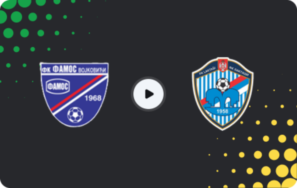 Where to watch Famos Vojkovići — Laktaši, 1st League - RS, 28.02.2026