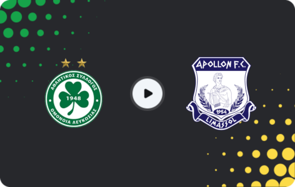 Where to watch Omonia Nicosia — Apollon Limassol, 1. Division, 28.02.2026